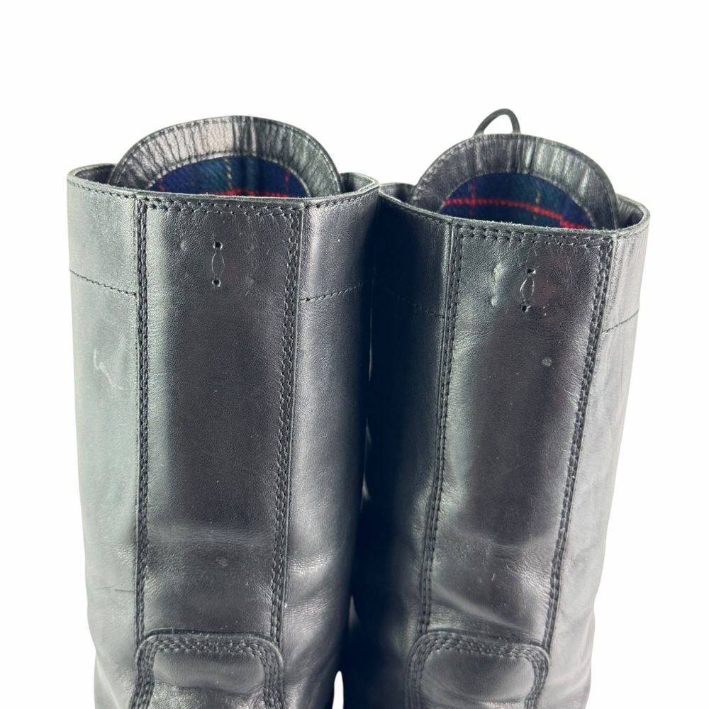 CHANEL Black Leather Women Combat Boots Made in Italy Marked as 40 - 10US - Picture 5 of 16